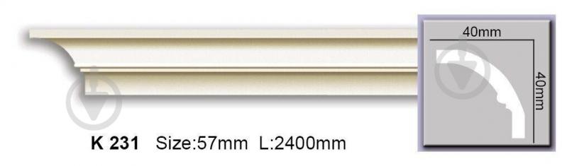 Карниз Harmony K 231 2400x40x40 мм - фото 1 Карниз Harmony K 231 2400x40x40 мм - фото 1