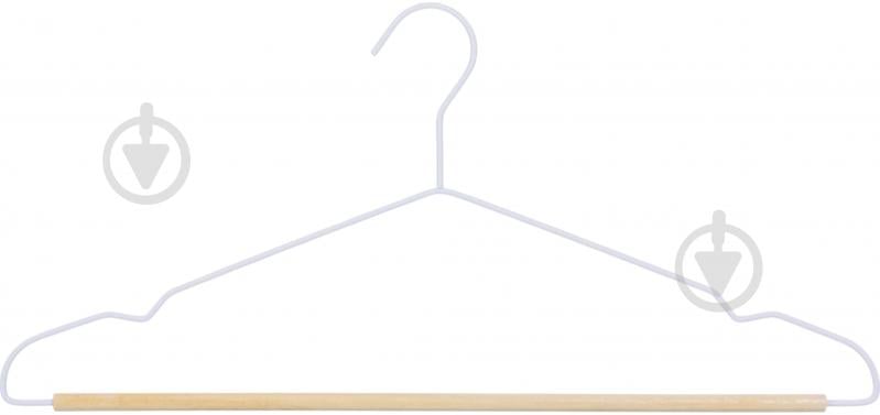 Набор плечиков Vivendi белый-натуральный 42 см 5 шт. - фото 1