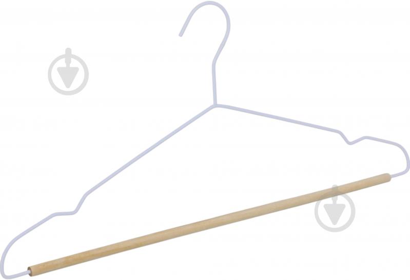 Набор плечиков Vivendi белый-натуральный 42 см 5 шт. - фото 2