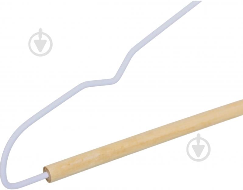 Набор плечиков Vivendi белый-натуральный 42 см 5 шт. - фото 3