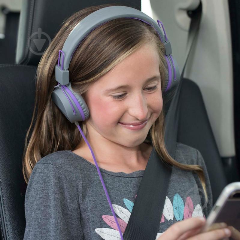 Навушники JLab JBuddies Studio Kids gray/purple (IEUHJKSTUDIORGRYPRP6) - фото 6