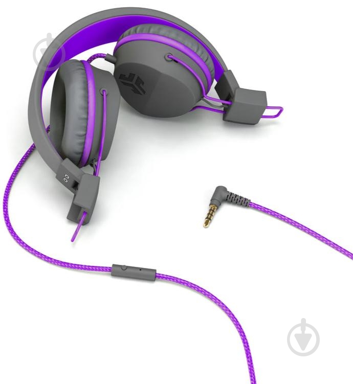 Навушники JLab JBuddies Studio Kids gray/purple (IEUHJKSTUDIORGRYPRP6) - фото 4