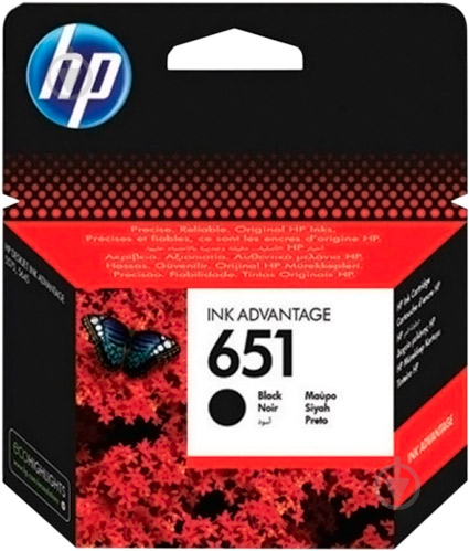 Картридж HP Ink Advantage 651 C2P10AE black - фото 1