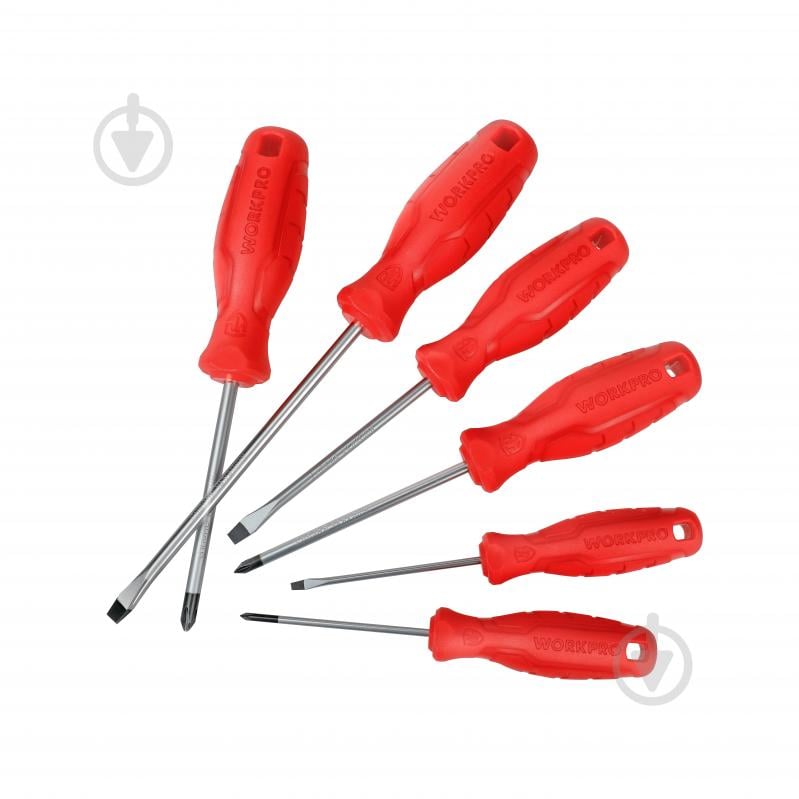 Набор отверток WORKPRO CR-V 6 шт. WP200501 - фото 1