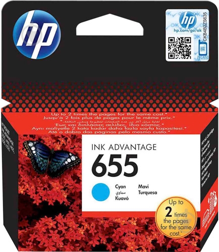 Картридж HP Ink Advantage 655 CZ110AE cyan - фото 1