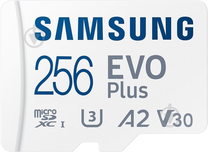 Карта пам'яті Samsung microSDXC 256 ГБ UHS-I (MB-MC256SA/EU ) Evo Plus - фото 1