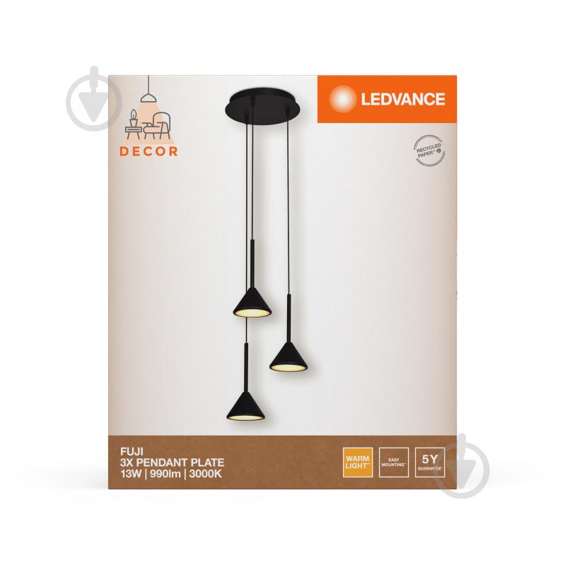 ВИТРИНА! Подвес Ledvance DECOR FUJI 3XPENDANT 13 Вт черный - фото 10