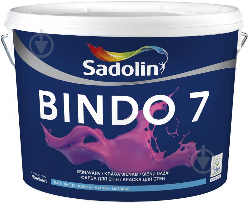Краска интерьерная латексная Sadolin BINDO 7 мат D1.43.36 10 л - фото 6