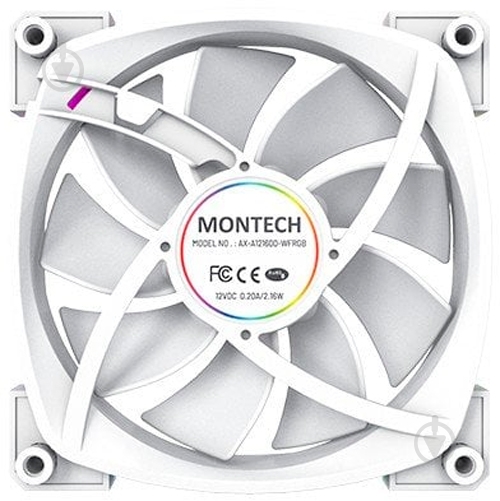 Корпусный кулер Montech AX120 PWM White - фото 3 Корпусный кулер Montech AX120 PWM White - фото 3