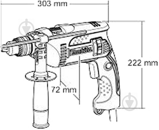 Дрель ударная Makita HP1640K - фото 4