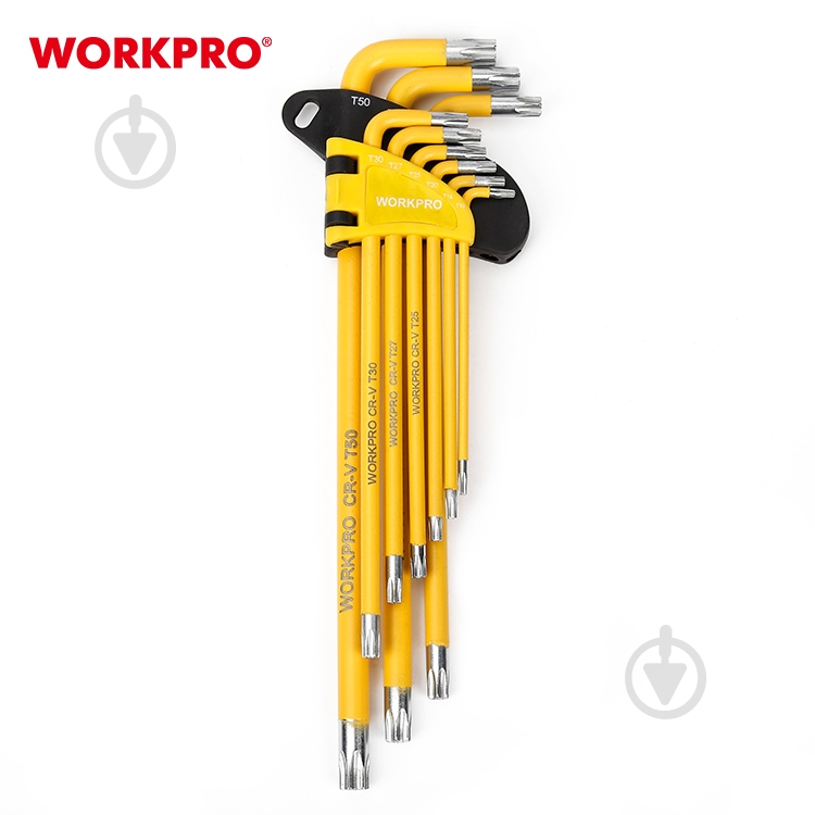 Набор ключей шестигранных WORKPRO TORX CR-V PRO PLUS WP222008 - фото 2