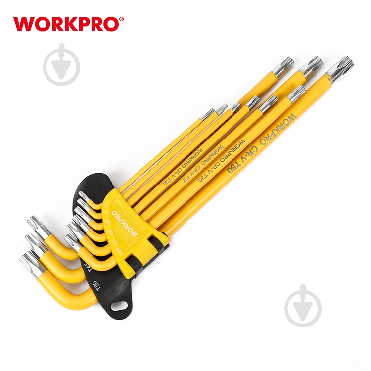 Набор ключей шестигранных WORKPRO TORX CR-V PRO PLUS WP222008 - фото 5