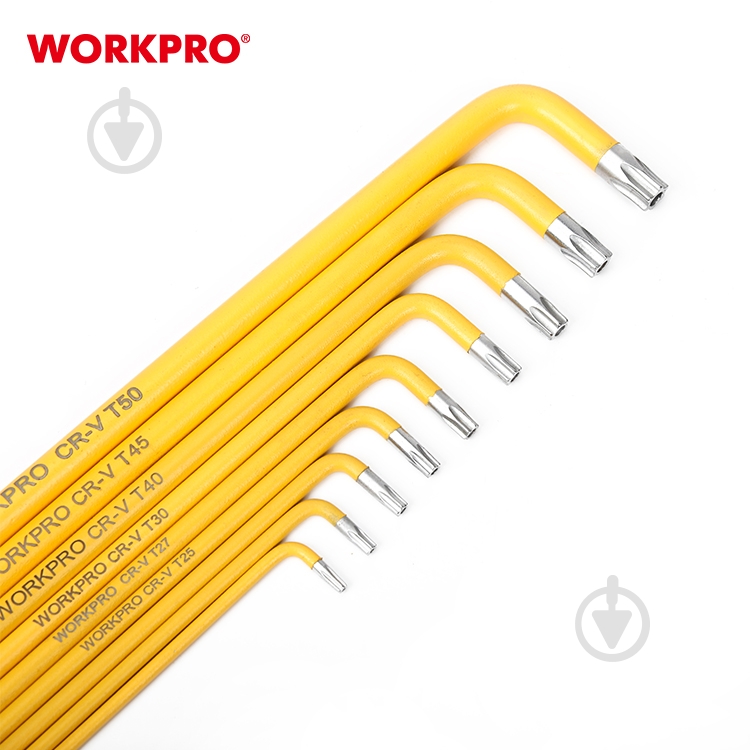 Набор ключей шестигранных WORKPRO TORX CR-V PRO PLUS WP222008 - фото 6