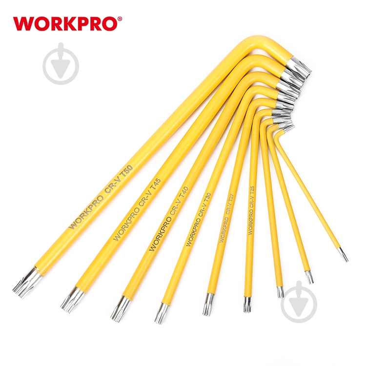 Набор ключей шестигранных WORKPRO TORX CR-V PRO PLUS WP222008 - фото 8