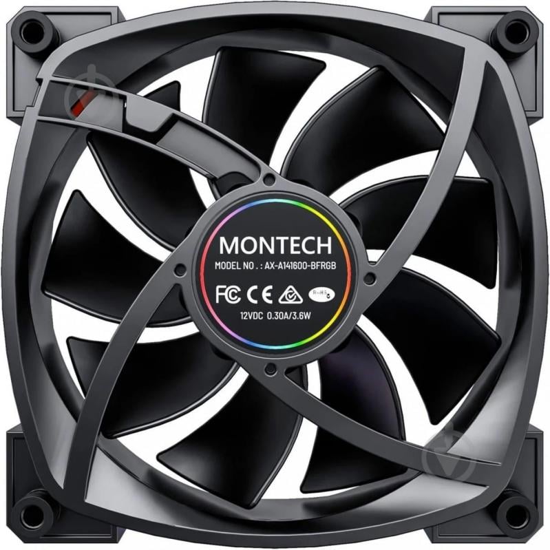 Корпусный кулер Montech RX140 PWM Black - фото 3 Корпусный кулер Montech RX140 PWM Black - фото 3