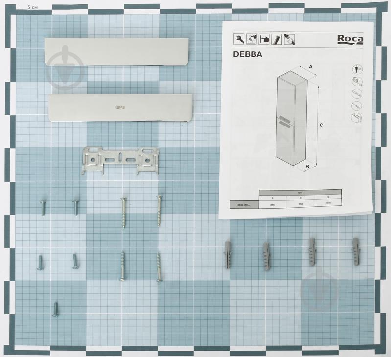 Пенал подвесной ROCA Debba серый антрацит A856844153 - фото 4