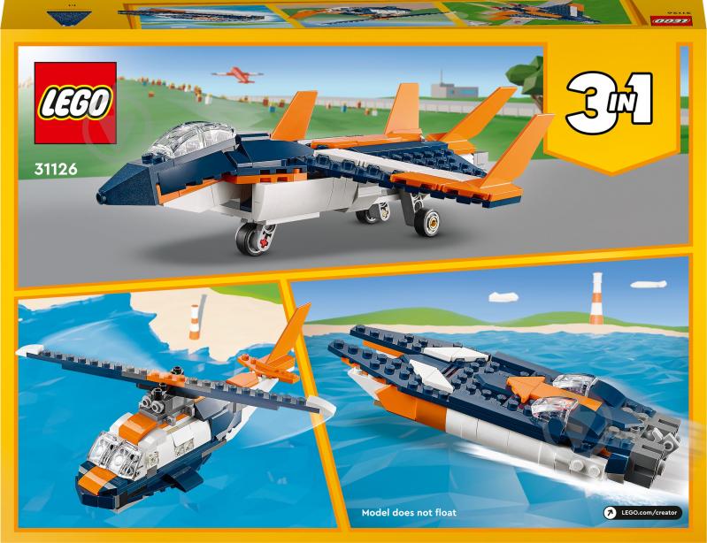 Конструктор LEGO Creator Надзвуковий літак 31126 - фото 2