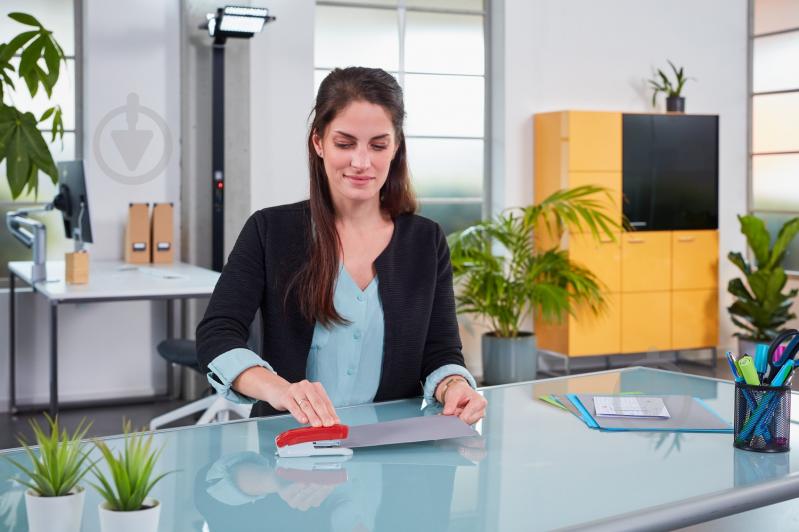 Степлер E15 красный Novus - фото 4