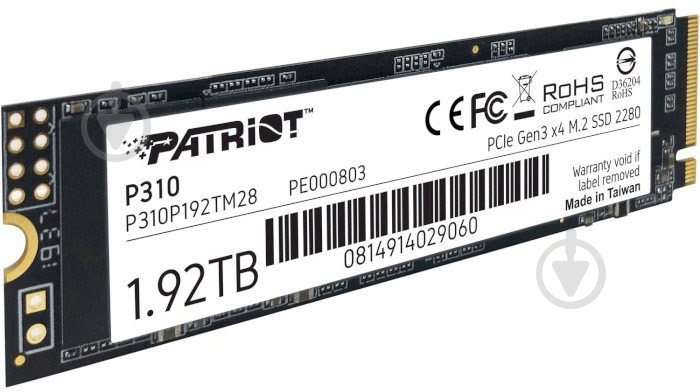 SSD-накопитель Patriot P310 1920GB M.2 PCI Express 3.0 x4 3D TLC NAND (P310P192TM28) - фото 3