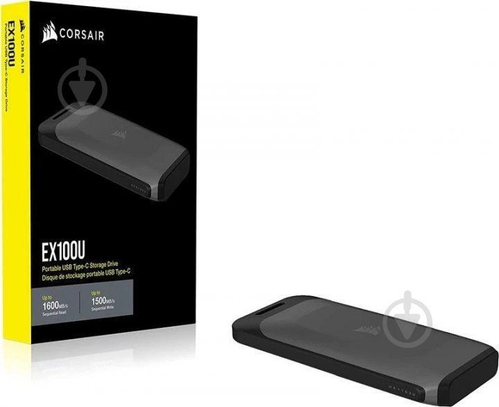 SSD-накопитель Corsair EX100U Black 1000GB Portable USB Type-C (CSSD-EX100U1TB) - фото 10