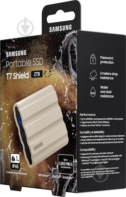 SSD-накопичувач Samsung T7 Shield Beige 2000GB USB Type-C (MU-PE2T0K/EU) - фото 15