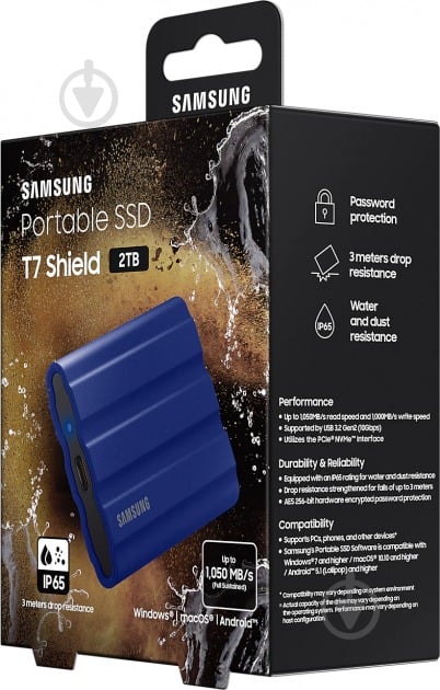 SSD-накопичувач Samsung T7 Shield Blue 2000GB USB Type-C (MU-PE2T0R/EU) - фото 14