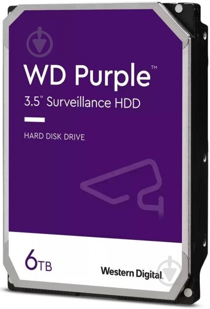 Жесткий диск WD Purple 6 ТБ 3,5" SATA (WD64PURZ) - фото 1