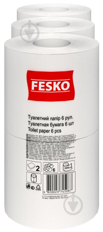 Туалетная бумага FESKO Professional двухслойная 6 шт. - фото 3