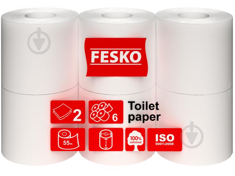 Туалетная бумага FESKO Professional двухслойная 6 шт. - фото 2