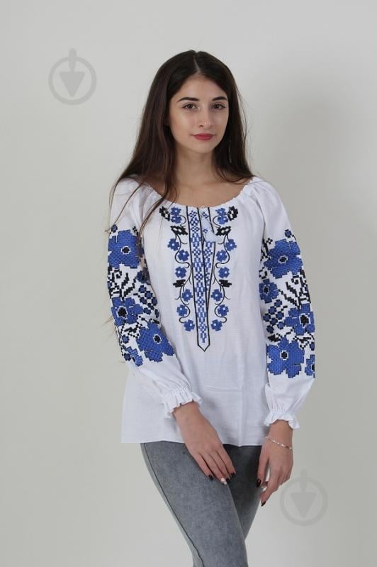 Вышиванка Galychanka Весенние мечты р. XXL бело-синий Wb-039 - фото 1