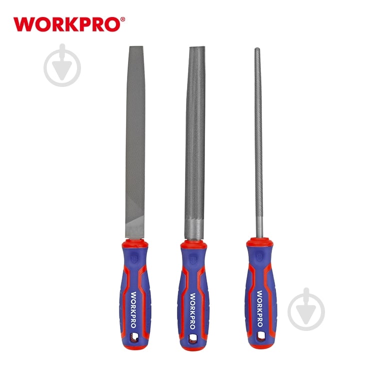 Набір напилків WORKPRO 200 мм 3 шт. WP201702 - фото 2