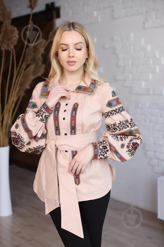 Вышиванка Galychanka Сокальская роза р. XXL бежевый Wb-0351 - фото 2