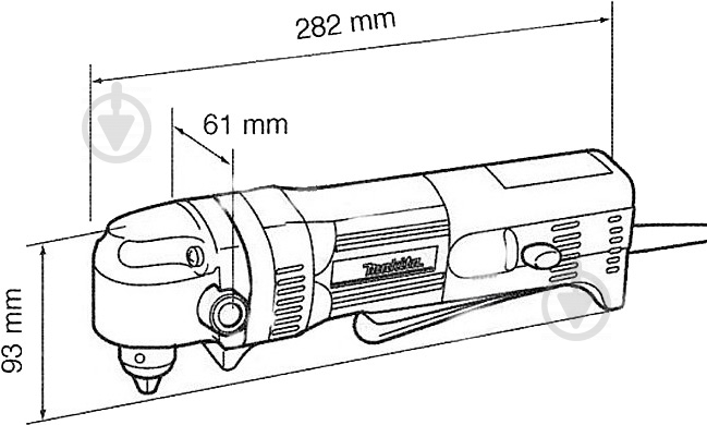 Дриль кутовий Makita DA3011F - фото 4