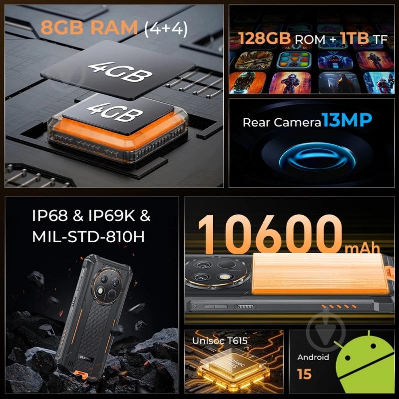 Смартфон Oukitel G1S 4/128GB black (G1S_BK) - фото 7