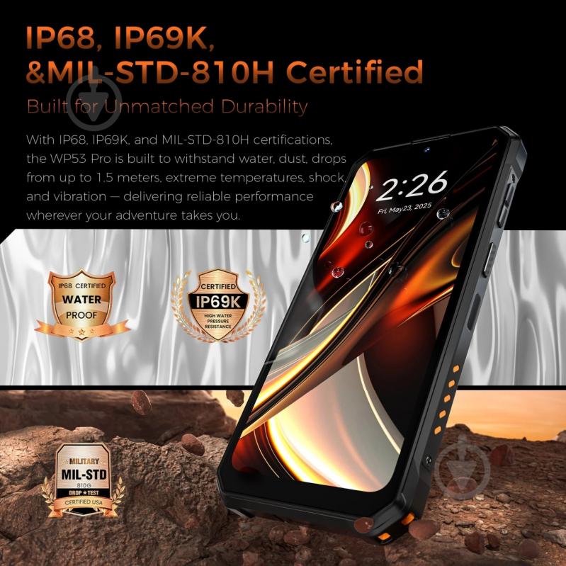 Смартфон Oukitel wp53 8/128GB black (wp53_BK) - фото 6