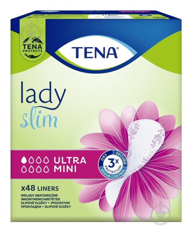 Прокладки урологічні TENA Lady Slim Ultra Mini 48 шт. - фото 2 Прокладки урологічні TENA Lady Slim Ultra Mini 48 шт. - фото 2