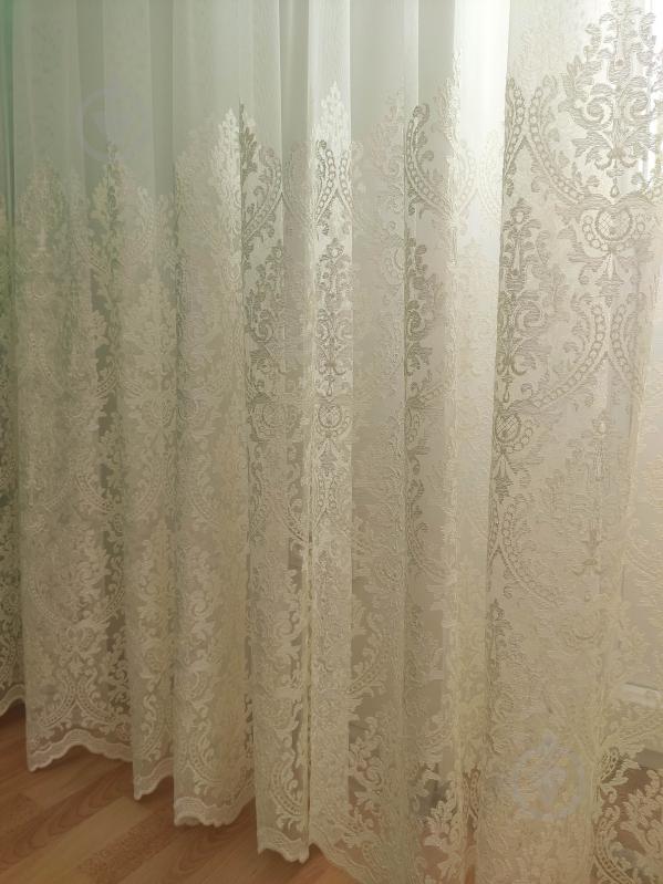 Тюль Королівська лілія з вишивкою 400x245 бежевий Декор-ін - фото 3