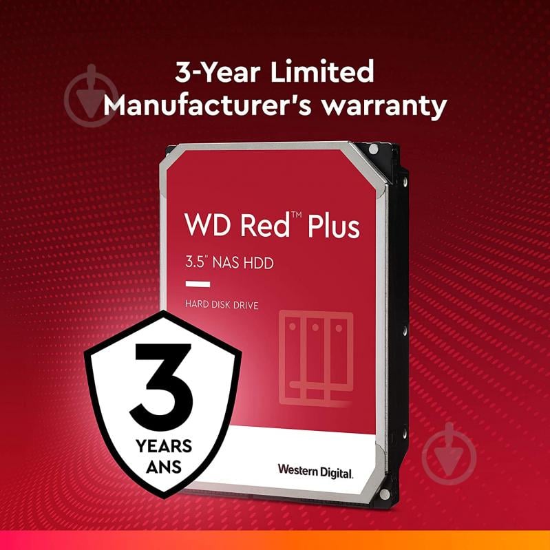 Жесткий диск WD Red Plus 6 ТБ 3,5" SATA (WD60EFPX) - фото 6