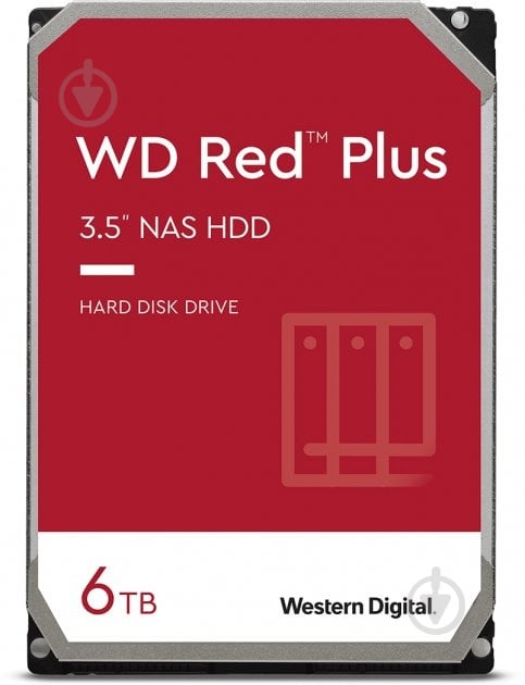 Жесткий диск WD Red Plus 6 ТБ 3,5" SATA (WD60EFPX) - фото 1