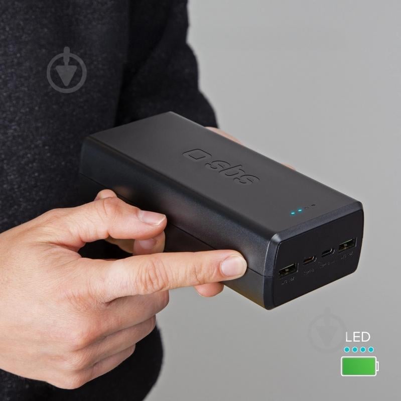 Повербанк SBS 30000 mAh black (TTBB30000PD20K) - фото 5 Повербанк SBS 30000 mAh black (TTBB30000PD20K) - фото 5