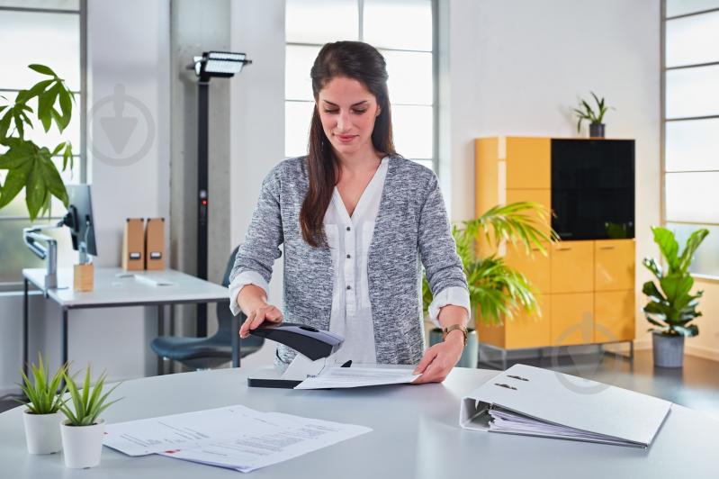 Дырокол B260 мощный серо-черный Novus - фото 3 Дырокол B260 мощный серо-черный Novus - фото 3