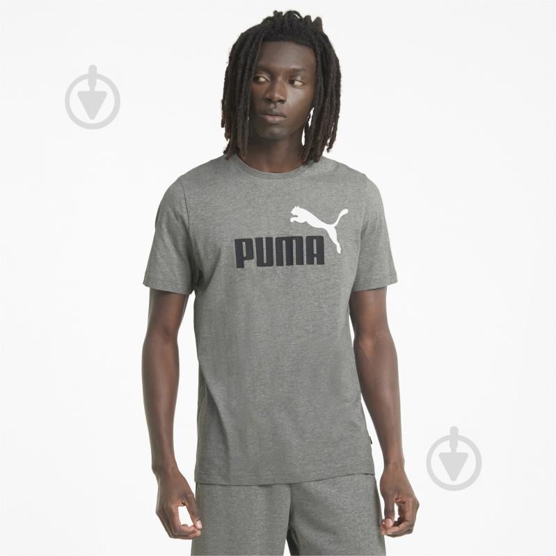 Футболка Puma ESS+ 2 Col Logo Tee 58675903 р.XL сірий - фото 1