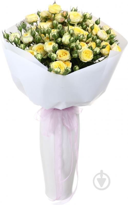 Троянда Лемон Трендсетер пучок піоновидна 50 см жовта (Україна) - фото 2