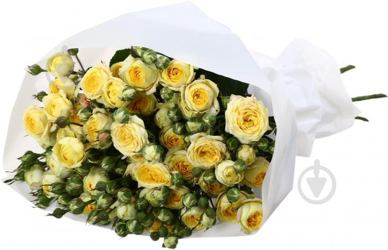 Троянда Лемон Трендсетер пучок піоновидна 50 см жовта (Україна) - фото 4