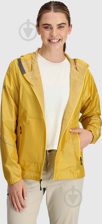 Вітрівка жіноча Outdoor Research HELIUM RAIN JACKET 300236-2189 р.M жовта - фото 1