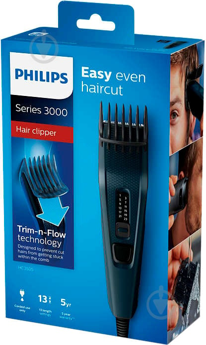 Машинка для стрижки волос Philips Hairclipper Series 3000 HC3505/15 - фото 17