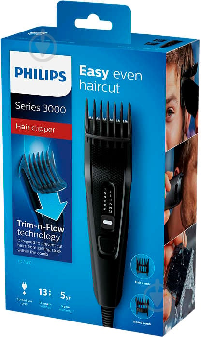 Машинка для стрижки волос Philips Hairclipper Series 3000 HC3510/15 - фото 17