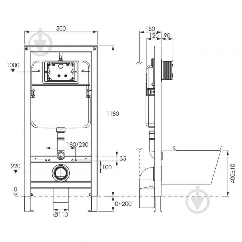 Инсталляция для унитаза VOLLE MASTER OLA-D - фото 3 Инсталляция для унитаза VOLLE MASTER OLA-D - фото 3