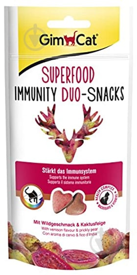 Снеки Gimpet Superfood Immunity дичь и опунция 40 г - фото 1