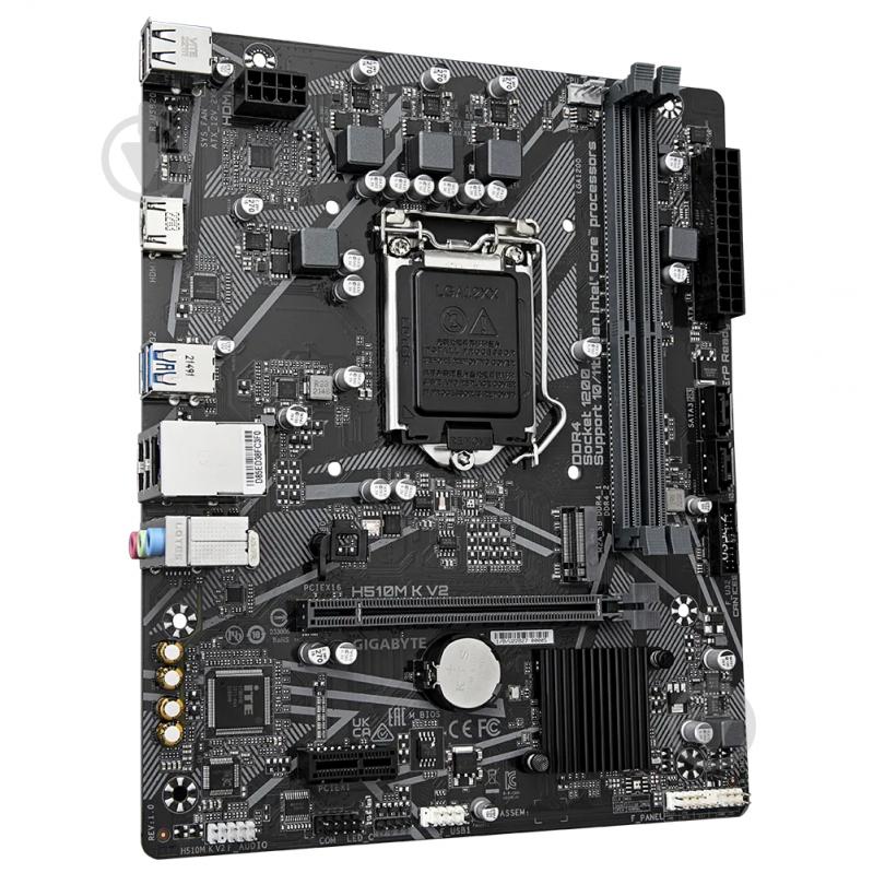 Материнська плата Gigabyte H510M K V2 (LGA1200, Intel H510, micro ATX) - фото 2